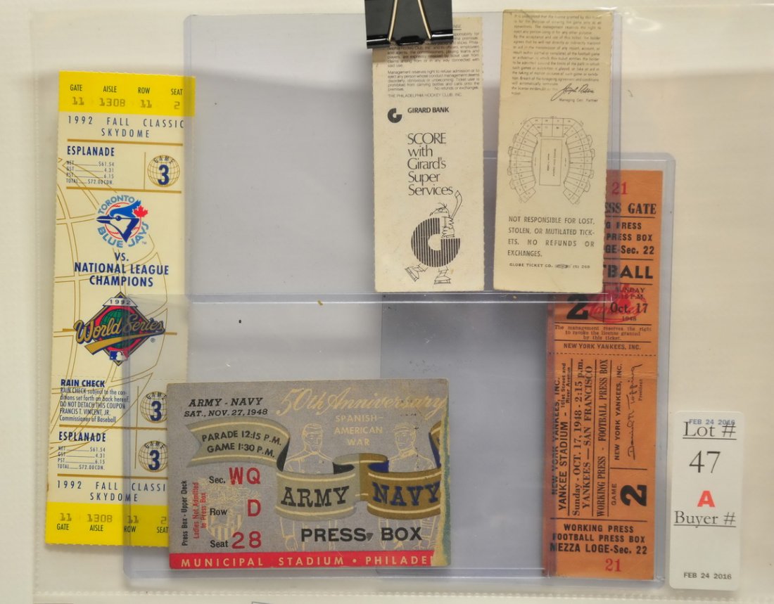 Collection of Sports Tickets (1 of 1)