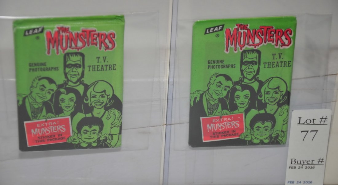 Two 1960's Munsters Unopened Wax Pack (1 of 1)