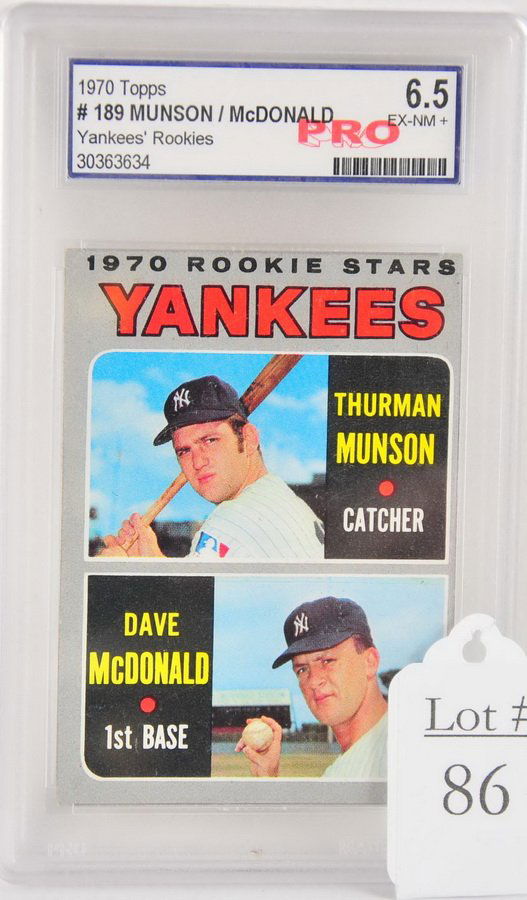 1970 Topps Thurman Munson Rookie Graded 6.5 (1 of 2)