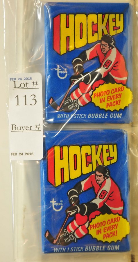 Two 1980 Topps Hockey Unopened Wax Packs: Two 1980 Topps Hockey Unopened Wax Packs