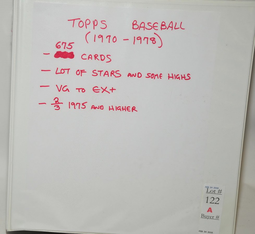 Collection of 675 1970-78 Topps Baseball Cards (1 of 2)