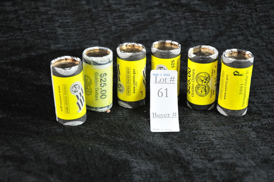 $150 Face Value US Presidential Dollar UNC Rolls (1 of 1)