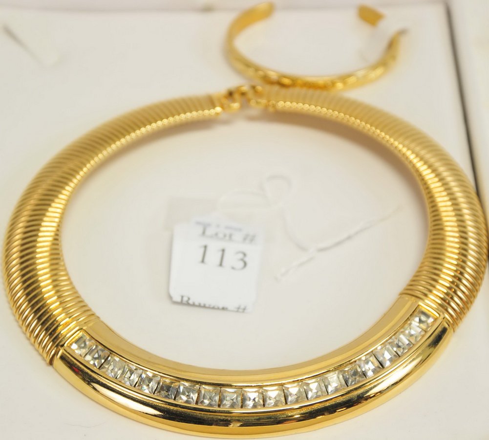 Gold in color collar necklace 5" diameter (1 of 1)