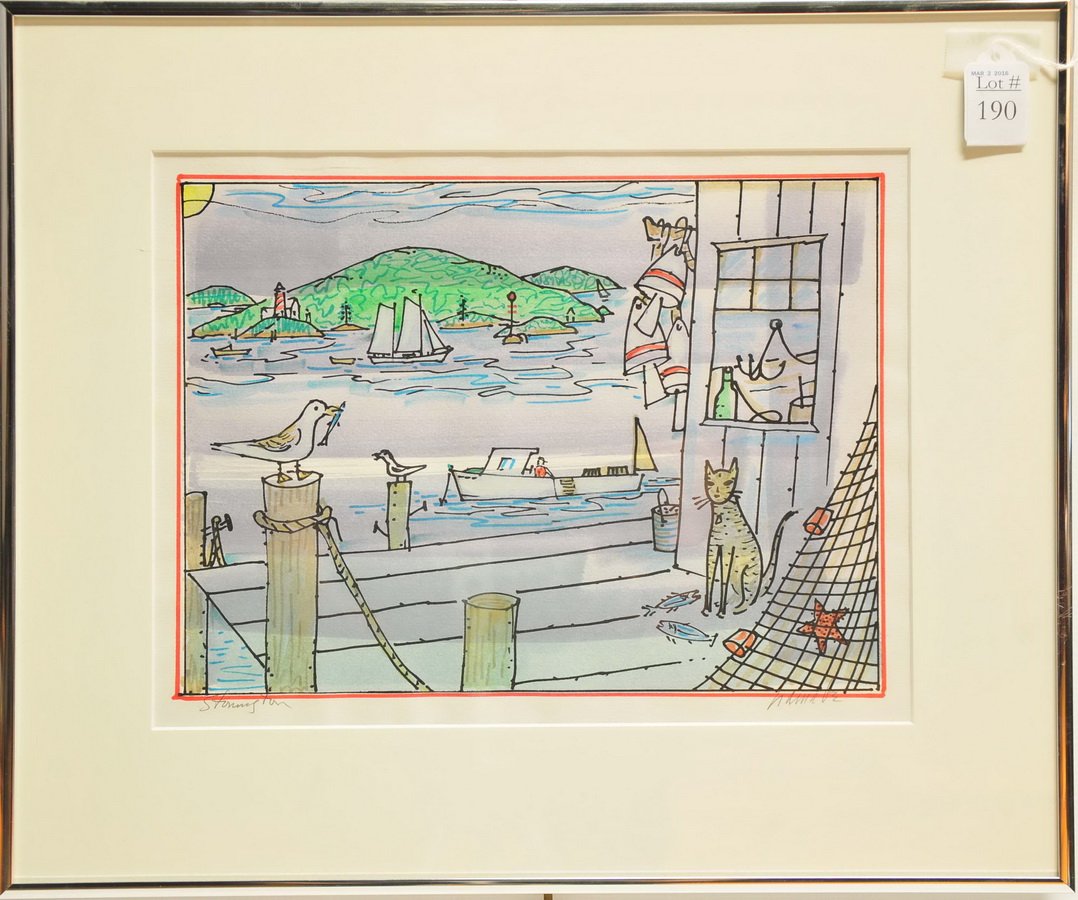 Framed print of the harbor depicting (1 of 2)