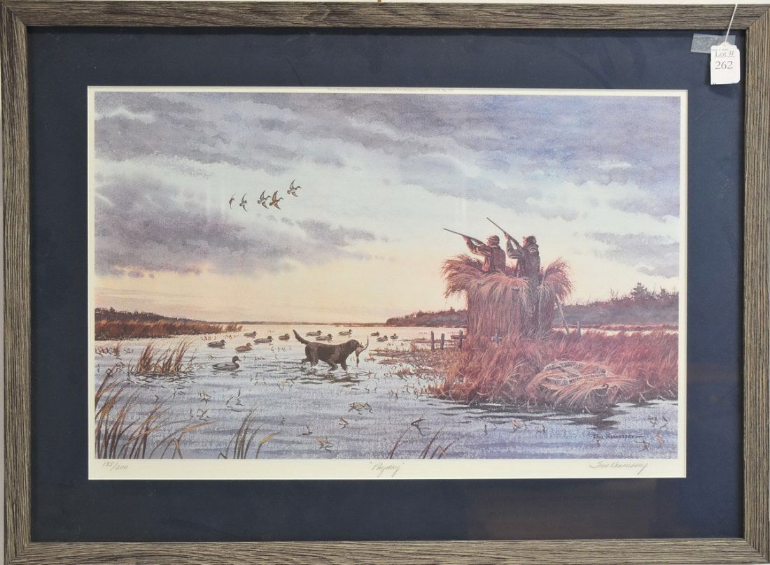 "Payday" print of hunters and hunting dogs (1 of 2)
