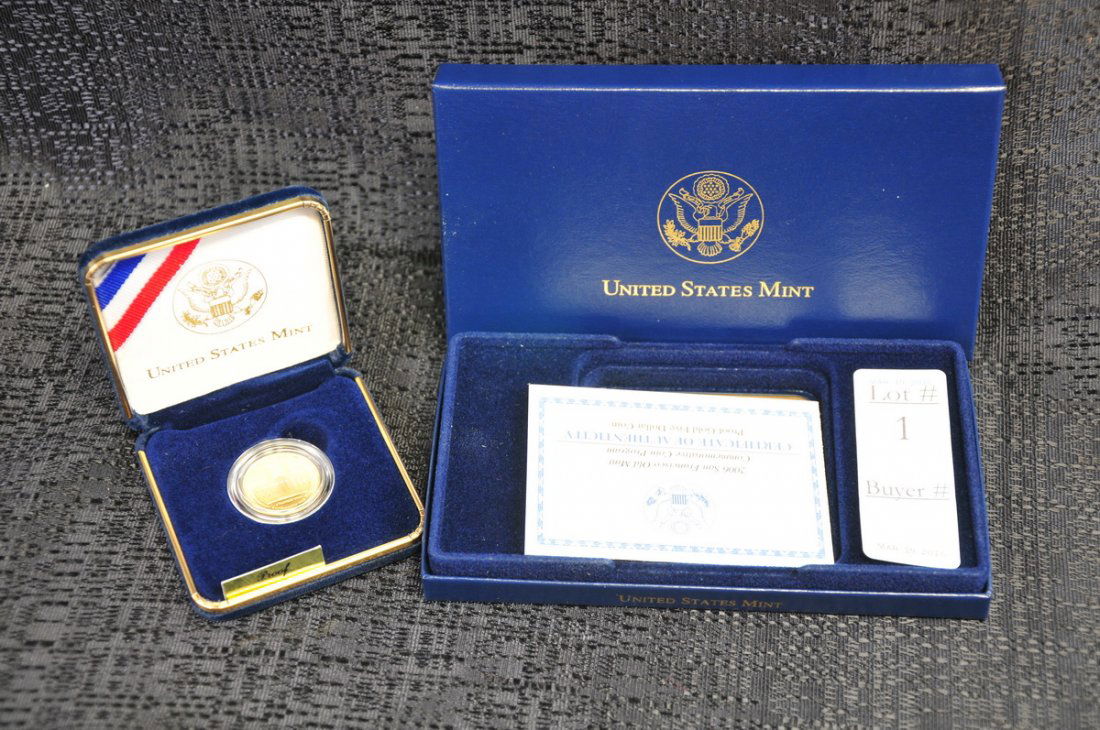 2006 San Francisco Old Mint $5 Proof Gold Coin (1 of 3)