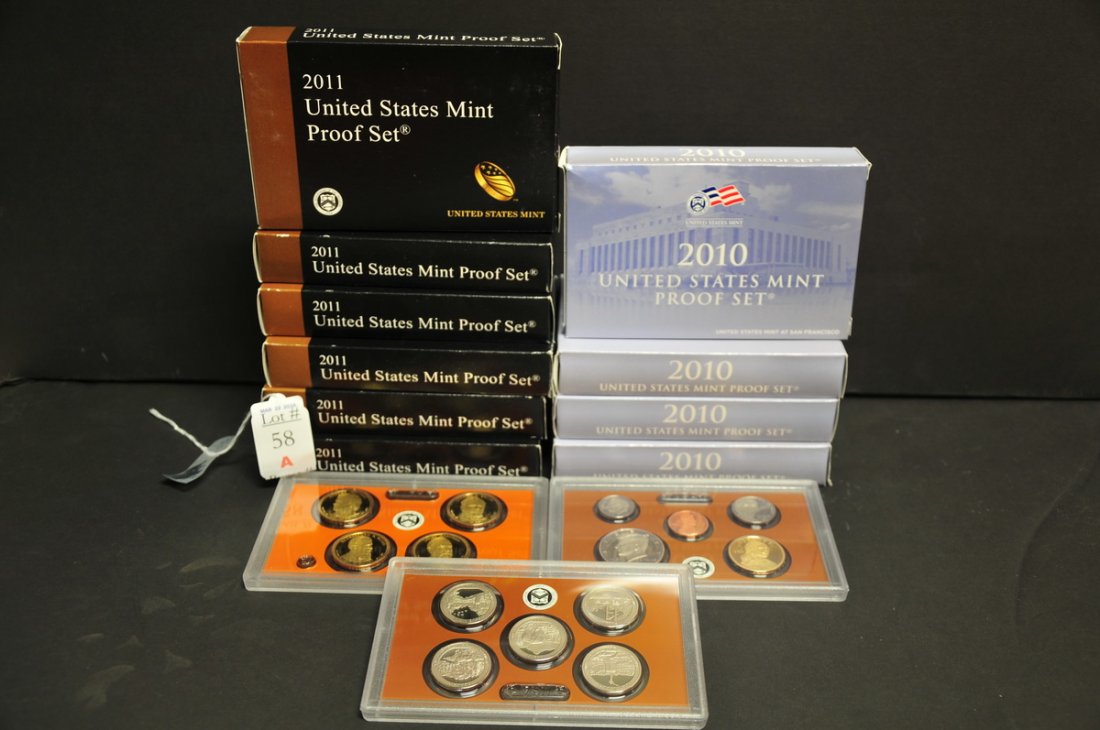 10 US Proof Sets (1 of 1)