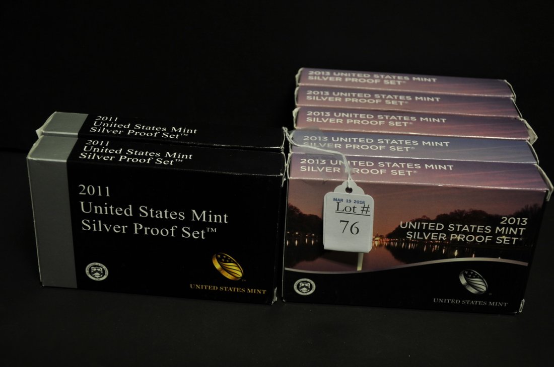 7 US Silver Proof Sets (1 of 1)