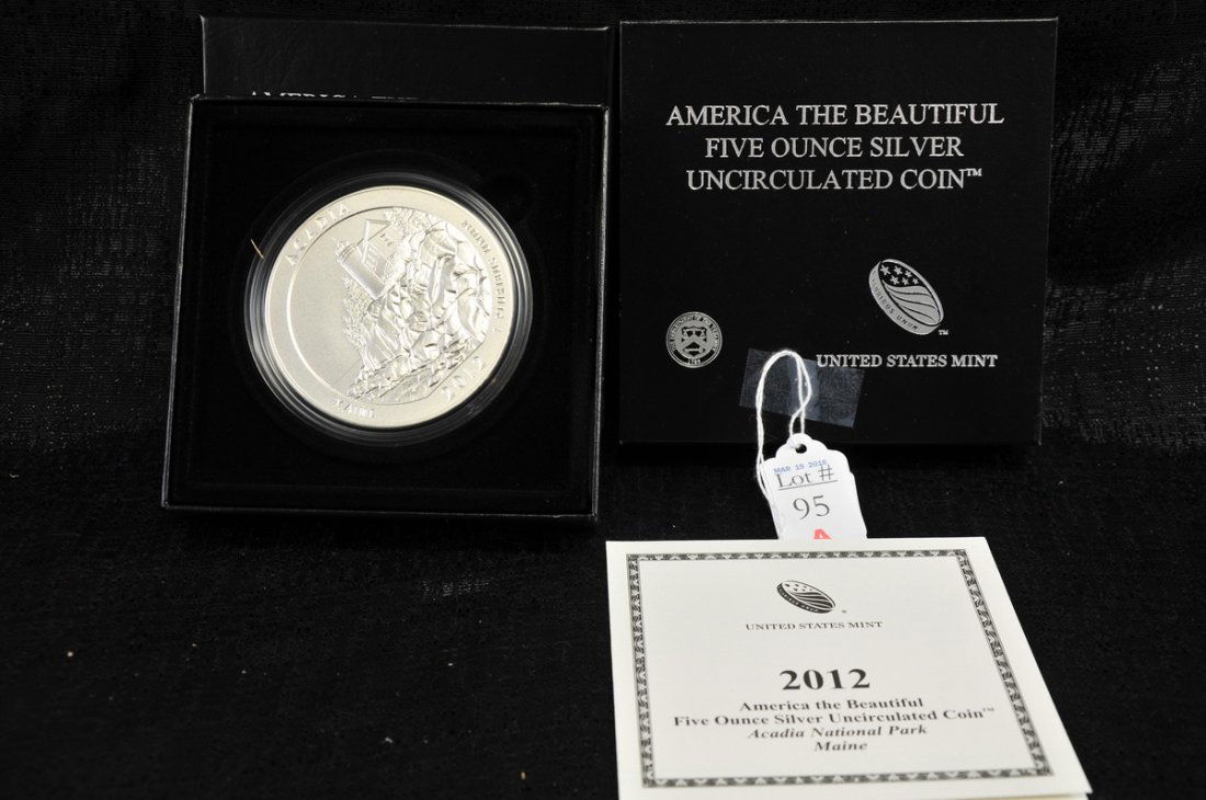 2012 US 5OZ Acadia Silver Coin (1 of 1)
