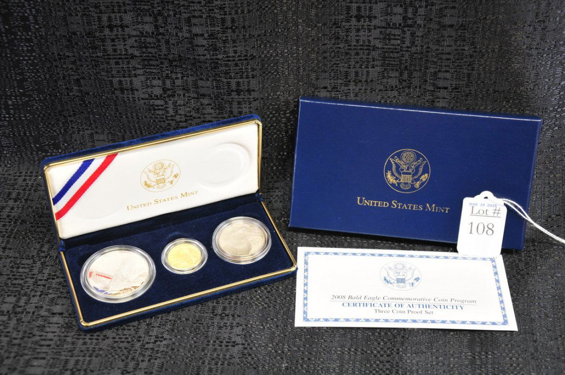 2008 Bald Eagle Gold and Silver Proof Coin Set (1 of 2)