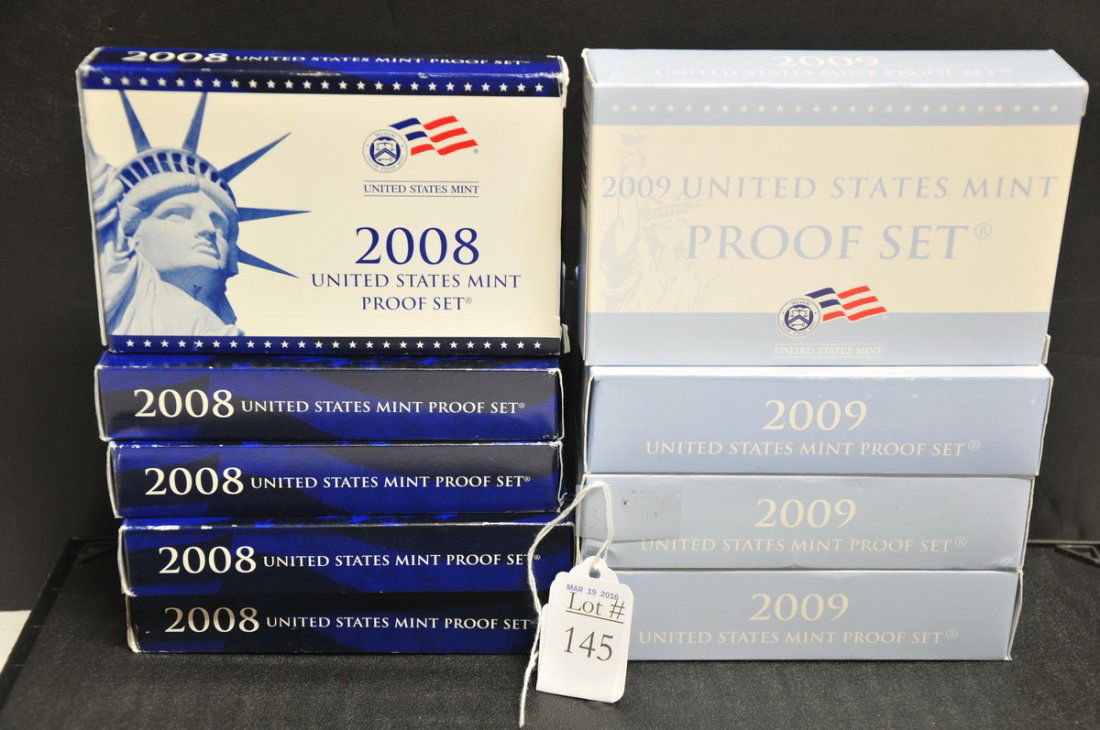 9 US Proof Sets (1 of 1)