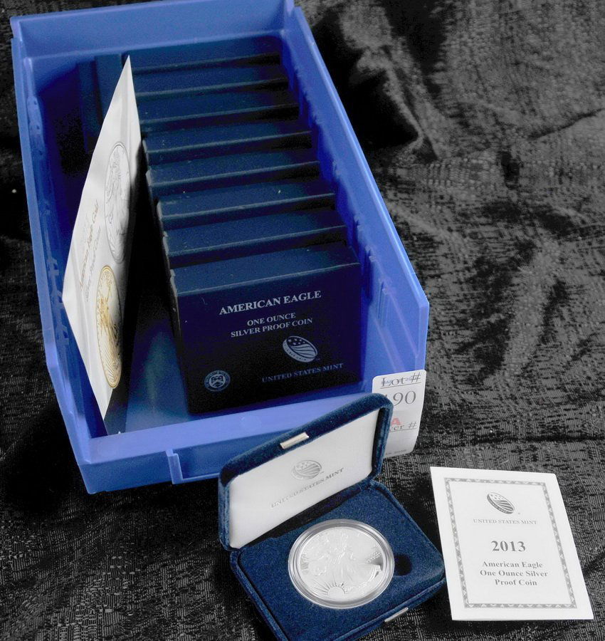 10 2013 US American Silver Eagle Proof Coins (1 of 1)