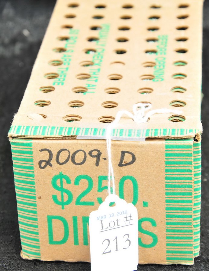 Brick of $250 Face Value US Mint Unc Rolls Dimes (1 of 1)