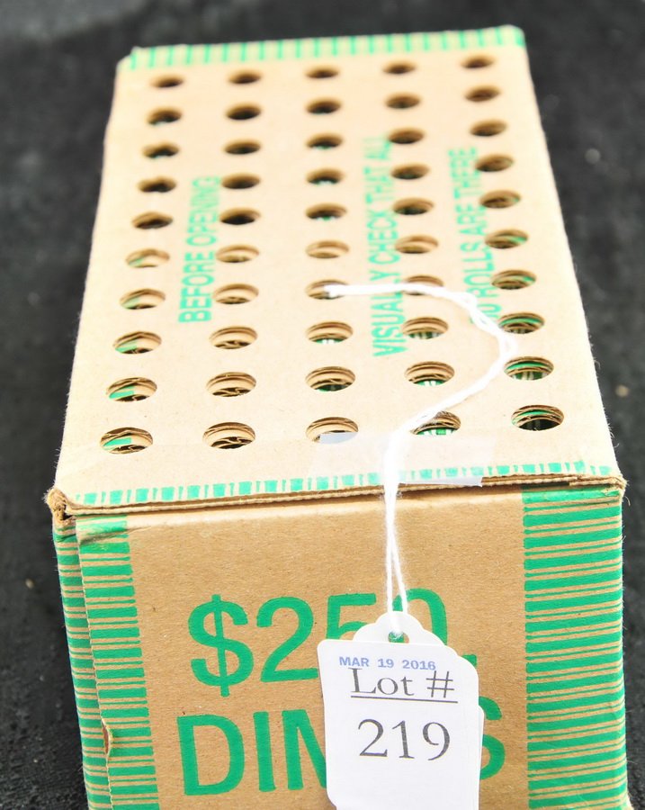 Brick of $250 Face Value US Mint Unc Rolls Dimes (1 of 1)