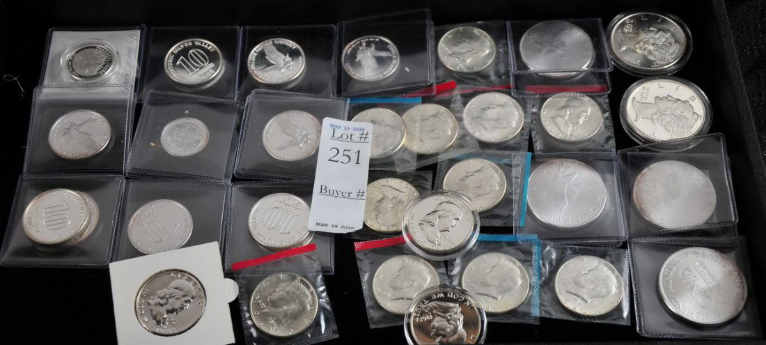 Collection of Silver Rounds and US Silver (1 of 1)