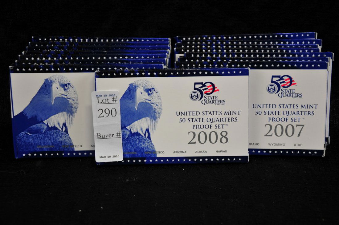 15 US State Quarter Proof Sets (1 of 1)