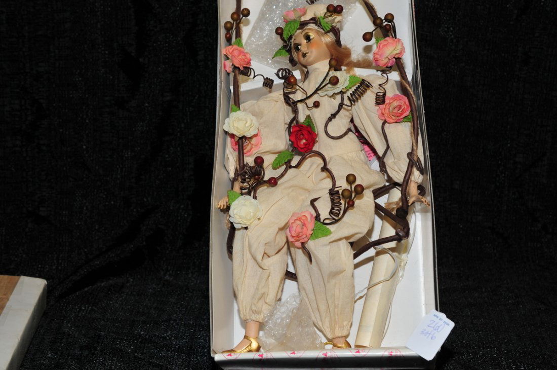 Collection of Dolls: The Ashton Drake Galleries Doll Collection "Kristina", an unknown baby doll with pink and white clothes, Showstoppers: "Nature", "A Child's Prayer" a Danbury Mint doll, "Dolly" an Ashley Belle doll, a