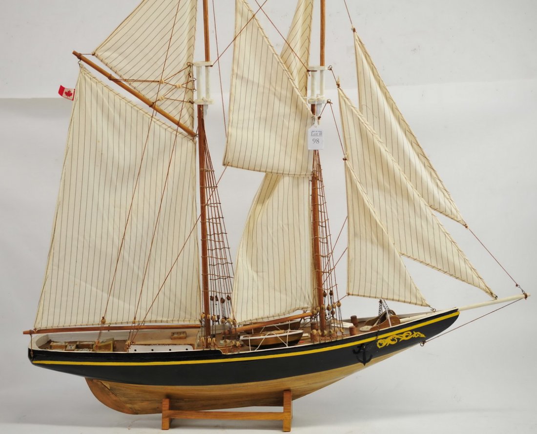 Nova Scotia Schooner Ship Model 36x34: Blue Nose Schooner Lunenburg, NS