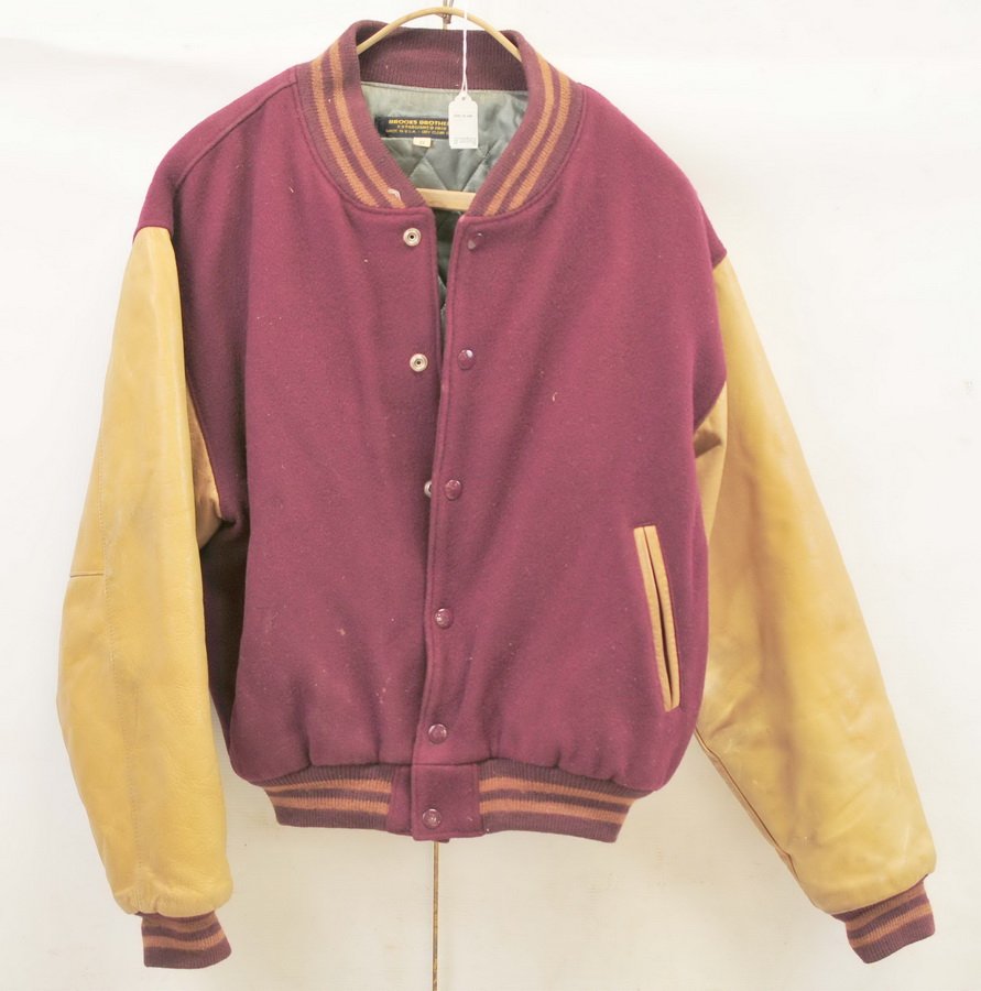 Brooks Brothers Letter Jacket: Pharoah's Southern California Size Small, Genuine Leather and Wool