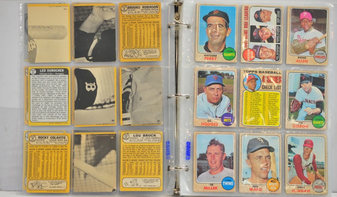 Album of 153 1968 Topps Baseball Cards (1 of 2)