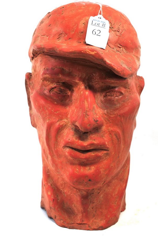 Redware Sculpture of Joe DiMaggio By John Rood (1 of 4)