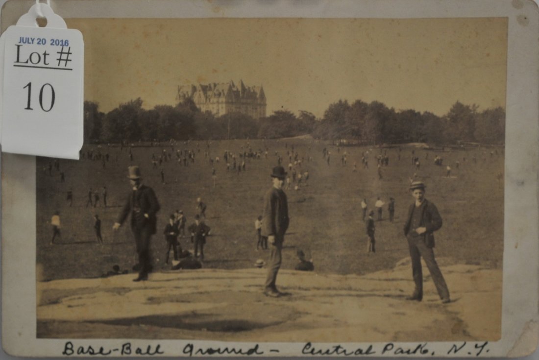 1887 Cabinet Card of Baseball Grounds Central Park (1 of 2)