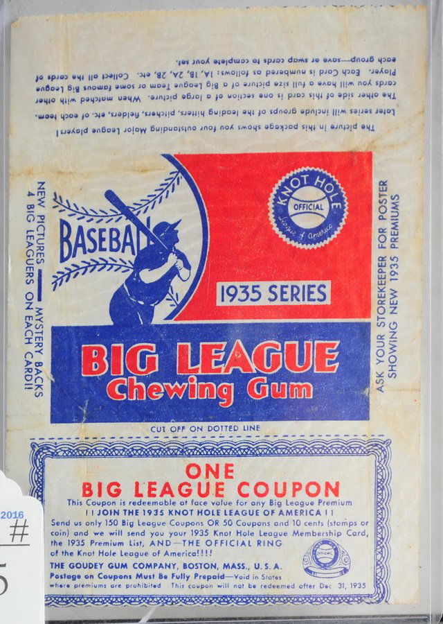 1935 Goudey Gum Wrapper (1 of 2)