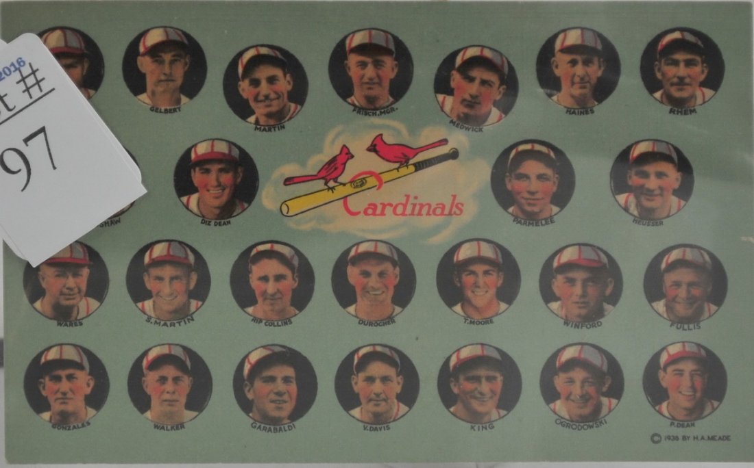 1936 St. Louis Gas House Gang Postcard (1 of 1)