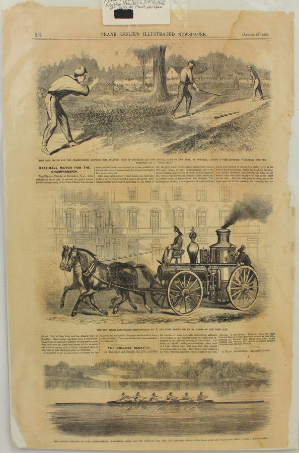Collection of 4 baseball newspapers 1865-1892 (1 of 4)