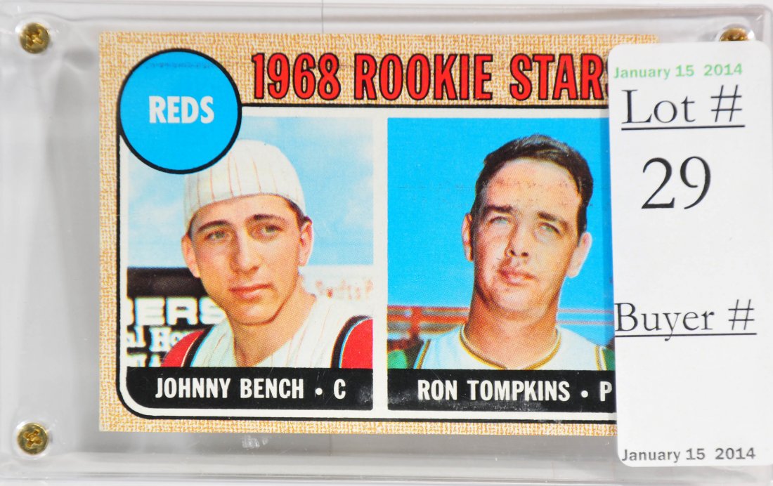 1968 Topps Johnny Bench Rookie Card (1 of 2)