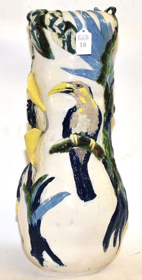 Glazed Pottery Vase by Elinor Marvin 20" (1 of 3)