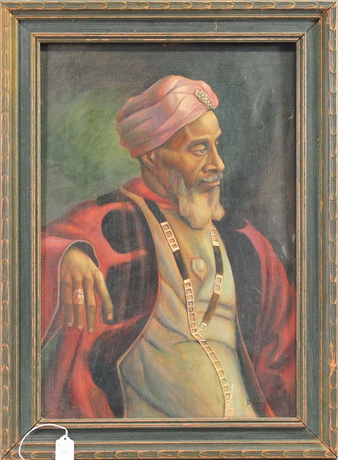 Two Sided Antique Oil on Board by Bart Marvin (1 of 2)