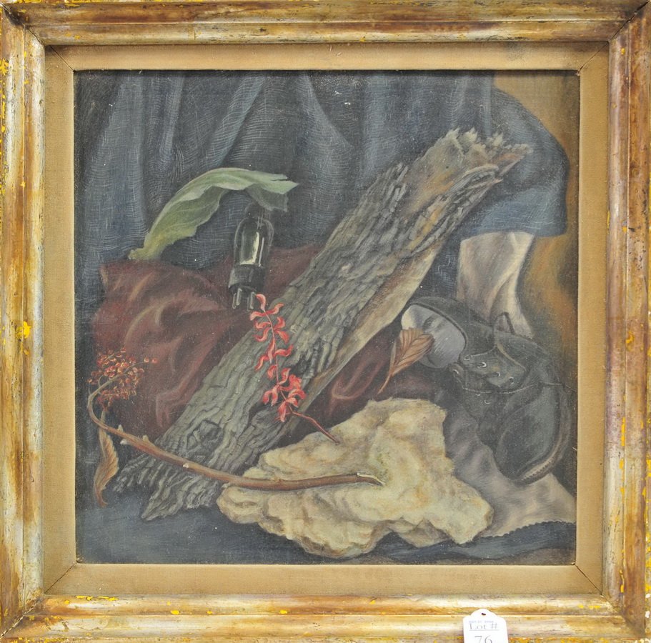 Tempera On Board By Al Marvin: "Modern Textures"13x13, gallery label on rear, Needs cleaning