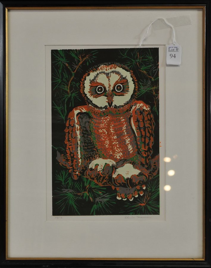 Owl Serigraph by Elinor Marvin (1 of 2)
