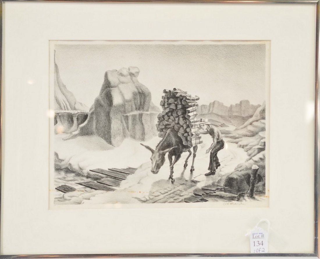 Two Vintage Etchings By AH Marvin (1 of 1)