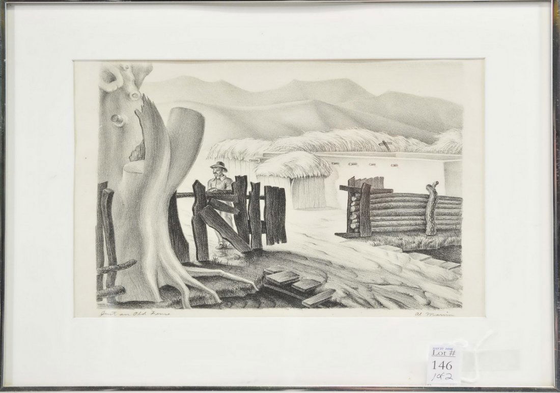 Pair of Etchings by AH Marvin (1 of 3)