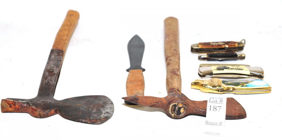 Estate Collection Antique Hatchets and Knives (1 of 1)