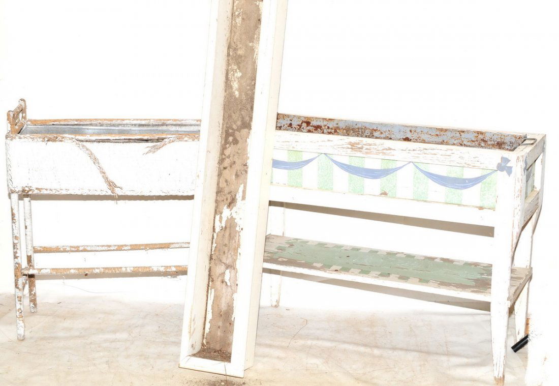 Three Antique Planters, two standing (1 of 1)