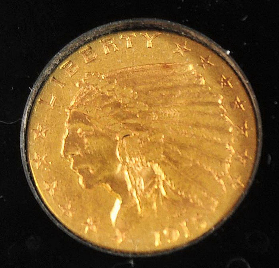 1915 $2.50 US Gold Indian Quarter Eagle (1 of 2)