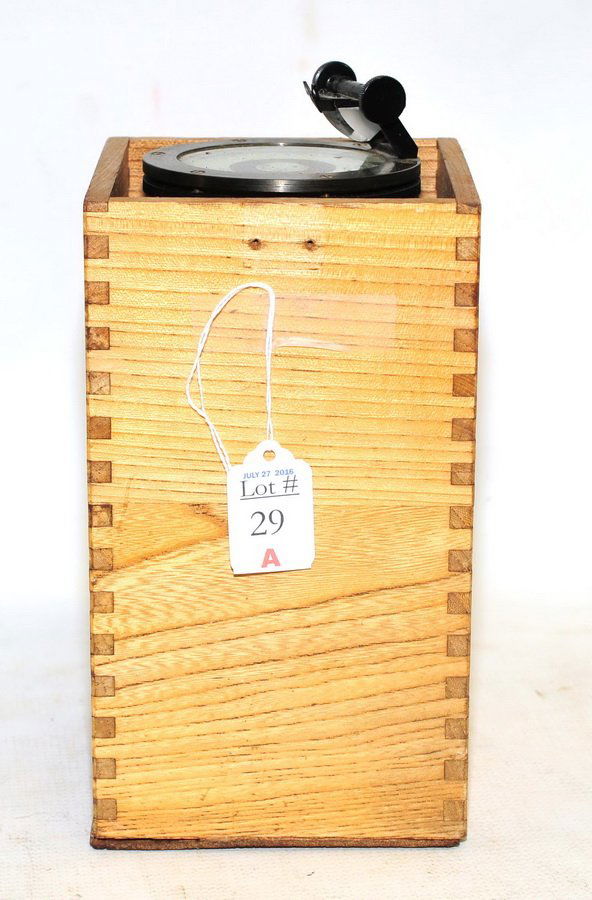 2 1/2" bearing Compass With Flashlight Base: In Original Case, illuminated hand bearing compass