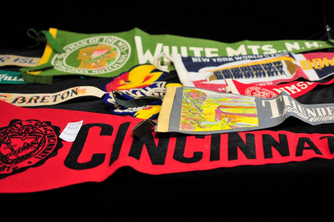 Estate Collection of Pennants: Kansas Jay Hawks Patch, Travel Pennants, College pennants including MIT and more