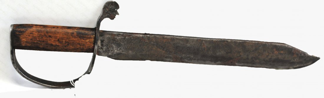 Civil War D-Guard Bowie Knife With Indian Head (1 of 4)
