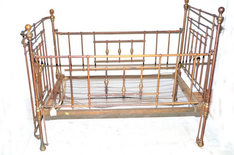 antique brass crib