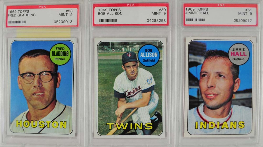 10 1969 Topps Baseball Cards PSA Graded Mint 9 (1 of 8)