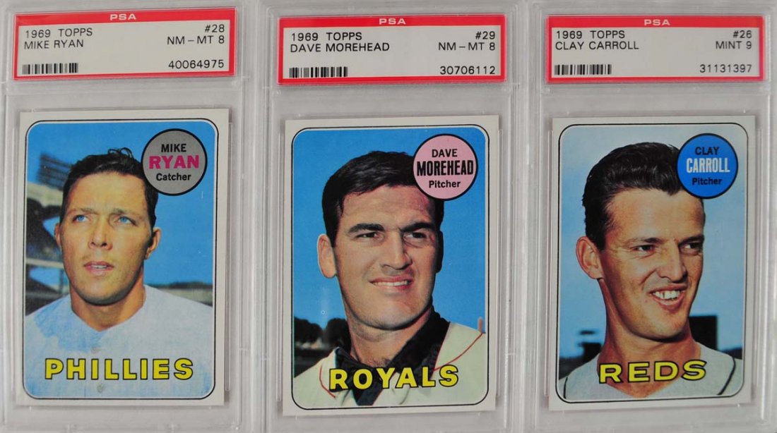 10 1969 Topps Baseball Cards PSA Graded Mint 9 (1 of 8)