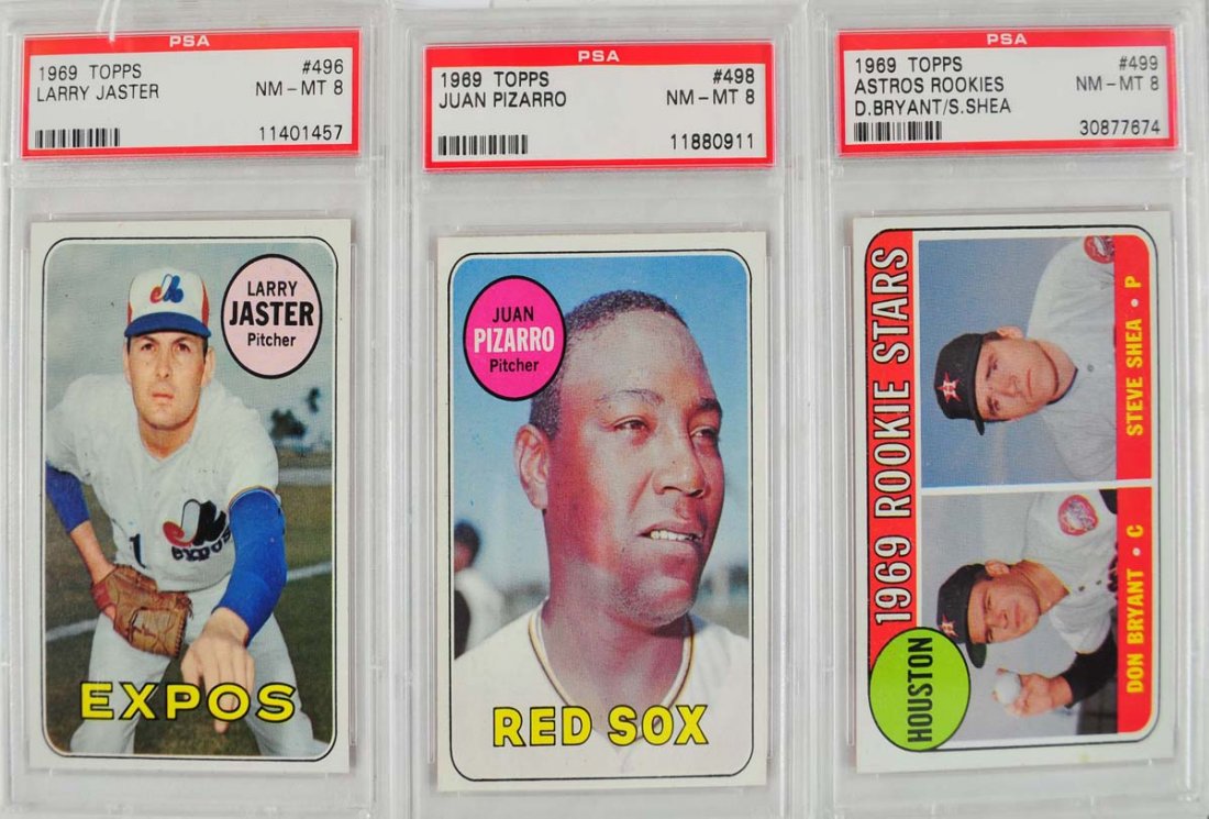 20 1969 Topps Baseball Cards PSA Graded 8 (1 of 10)