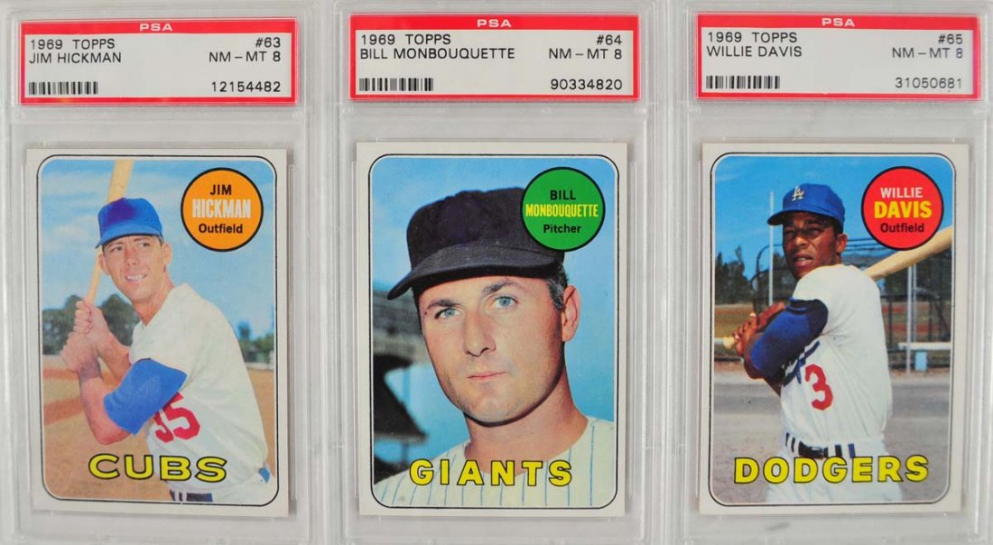 20 1969 Topps Baseball Cards PSA Graded 8 (1 of 10)