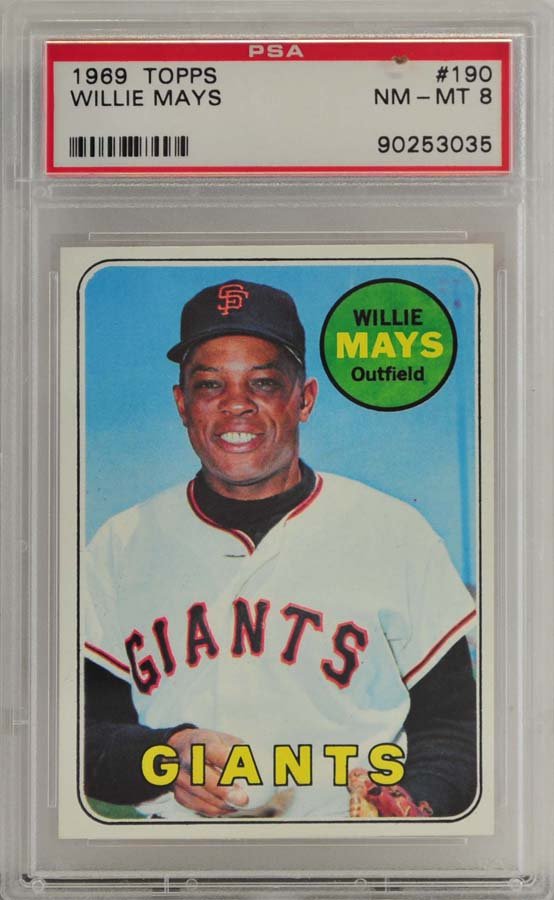 1969 Topps Willie Mays PSA Graded 8 (1 of 2)