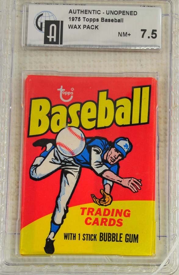 1975 Topps Unopened Graded baseball Wax Pack (1 of 2)