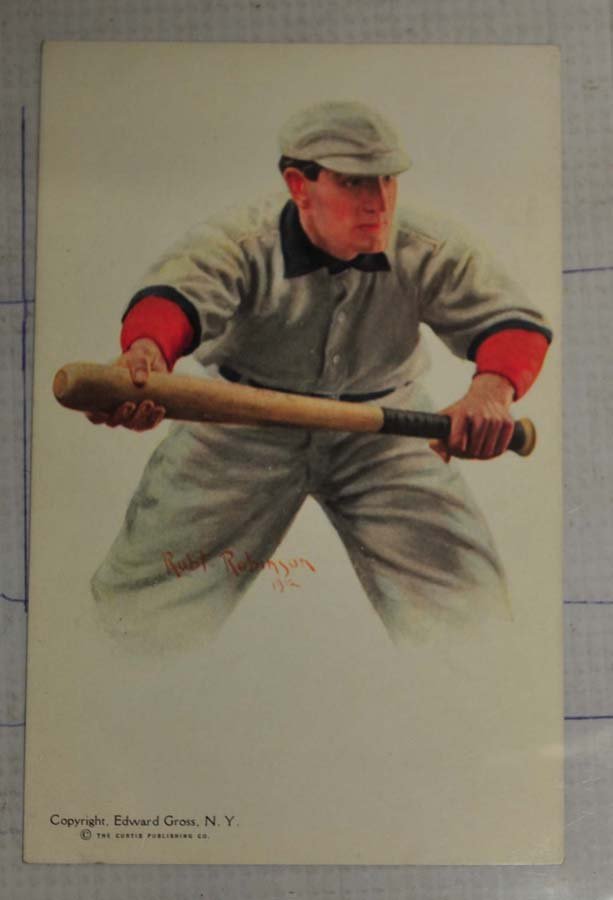 1912 Robert Robinson Nap Lajoie Postcard (1 of 2)